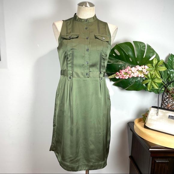 Banana Republic Dresses & Skirts - Banana Republic green olive cargo dress 0P Petite